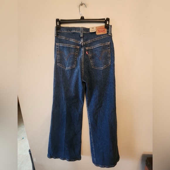 Levi's Women Ribcage Wide Leg High Waist Jeans Blue Size 30 x 32 - Picture 5 of 6